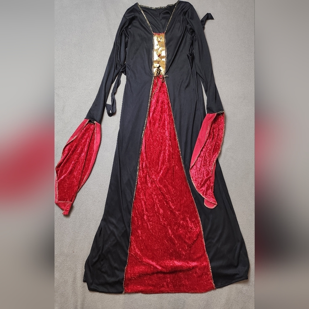 Renaissance Vampire costume With New Wig size Adult Med